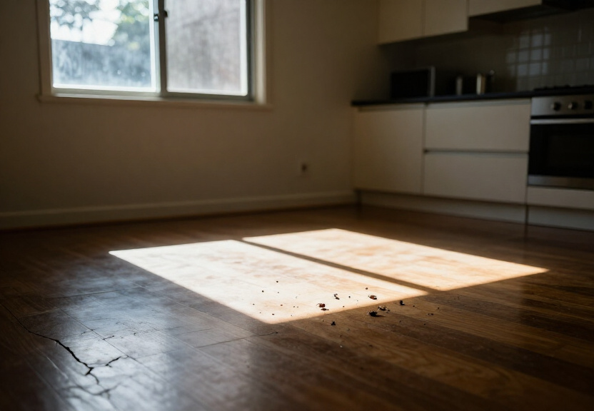 Termite damage in a Miller home before treatment